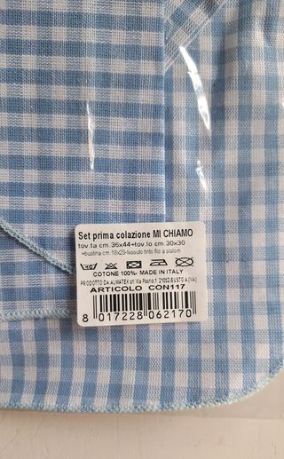 Set Prima Colazione Gingham Azzurro