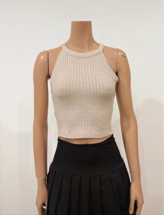 Top tirantes beige talla única