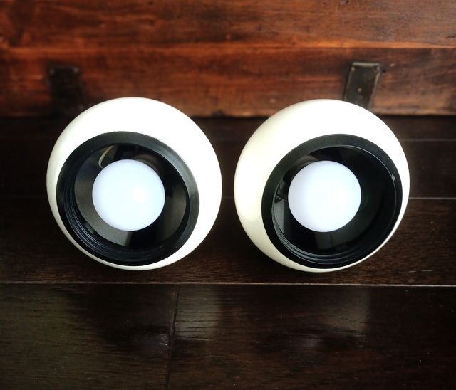 Par de luzes de parede Eyeball “Halo” Space Age USA 90's