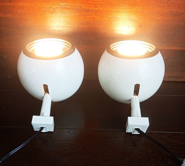 Par de luzes de parede Eyeball “Halo” Space Age USA 90's