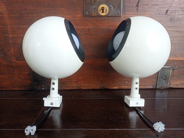 Par de luzes de parede Eyeball “Halo” Space Age USA 90's