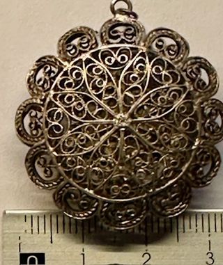 Portarosario antico Argento 800 filigrana