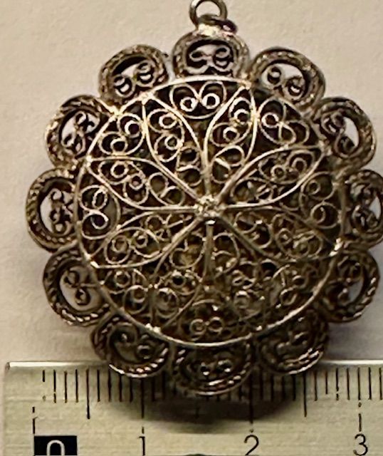 Portarosario antico Argento 800 filigrana