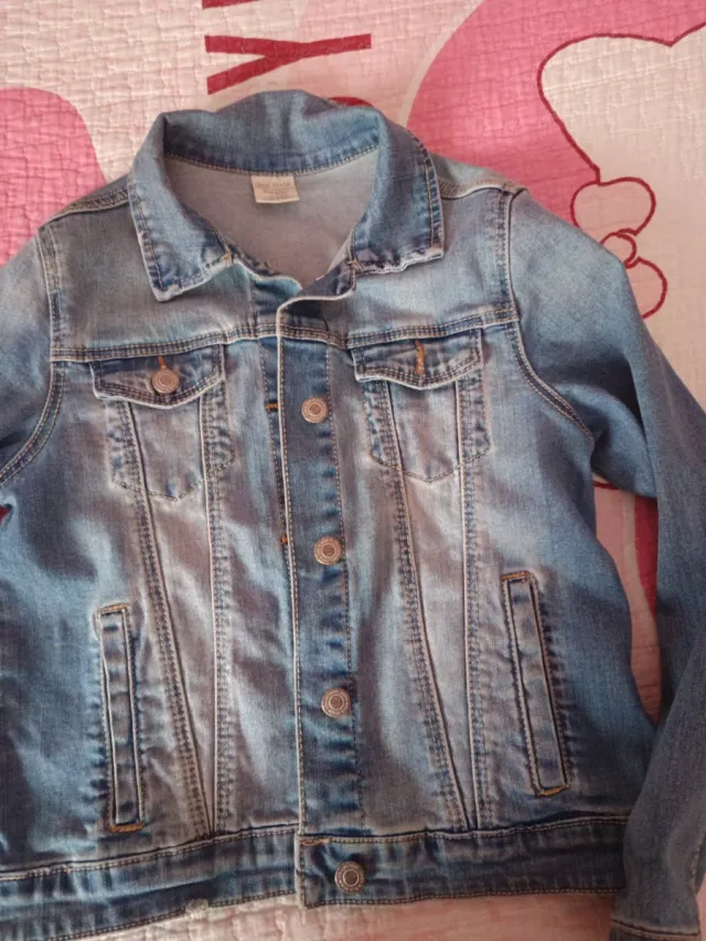 Cazadora vaquera niña elástica zara