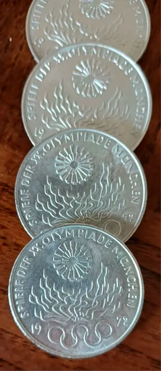 Lotto 10 monete commemorat. 10 DM Olimpiadi Monaco