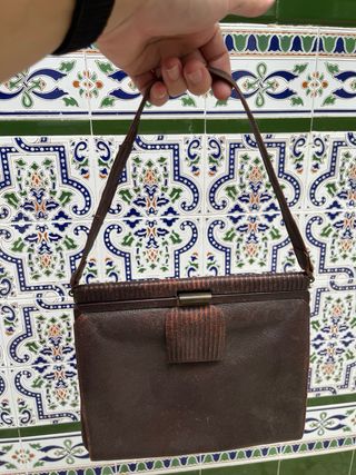Lote 3 bolsos mano vintage. Años 50/60/70