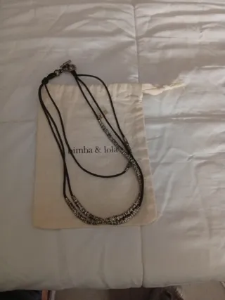 Collar Bimba y Lola plata y negro