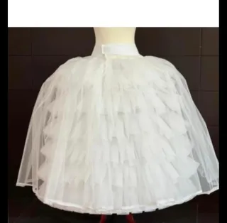 Cancan Fallera con Tirantes Blanco