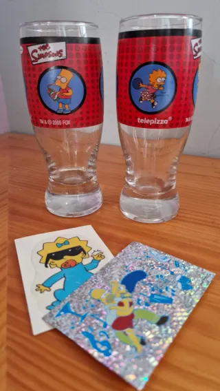 2 Vasos Los Simpson Telepizza
