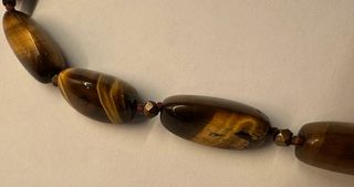 Collana vintage occhio di tigre naturale