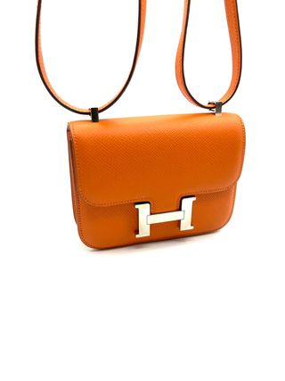 Bolso Hermès Mini Constance Naranja