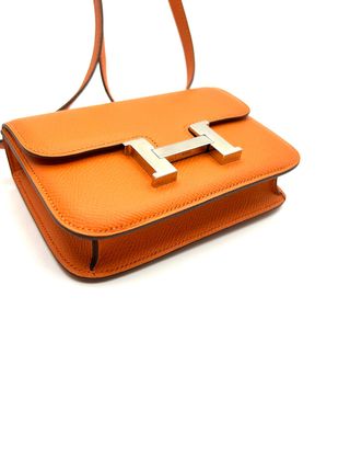 Bolso Hermès Mini Constance Naranja