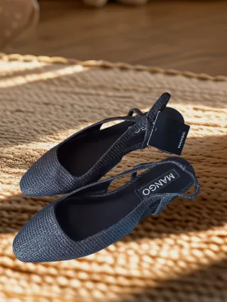 Zapatos Mango Talla 38 Plata