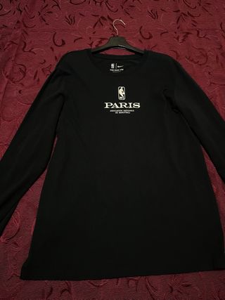 Maglia NBA Nike Paris Manica Lunga Nera