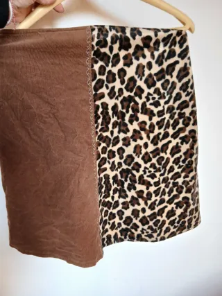 Gonna marrone e leopardata