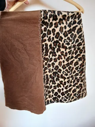 Gonna marrone e leopardata