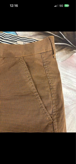 Pantaloni Hermitage Slim Fit Beige/Marrone