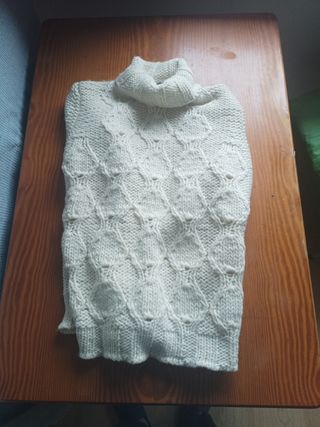 Jersey Zara Blanco Cuello Alto