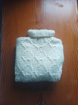 Jersey Zara Blanco Cuello Alto