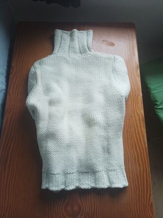 Jersey Zara Blanco Cuello Alto