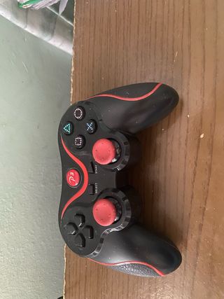 Mando PS3 Negro con detalles rojo