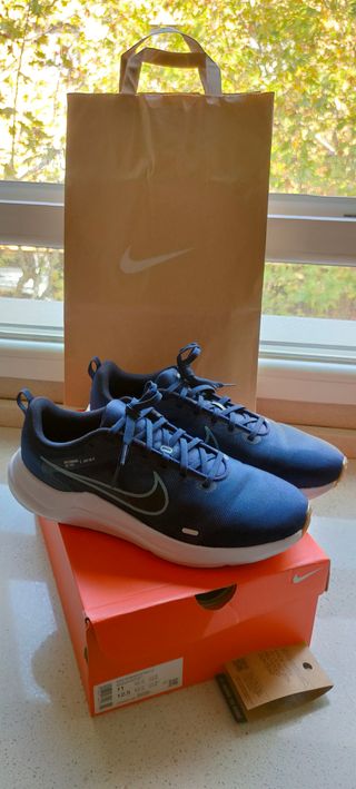 Nike uomo scarpe da corsa blu/bianche taglia 45
