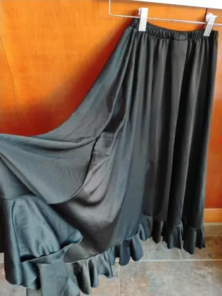 Falda flamenca negra niña