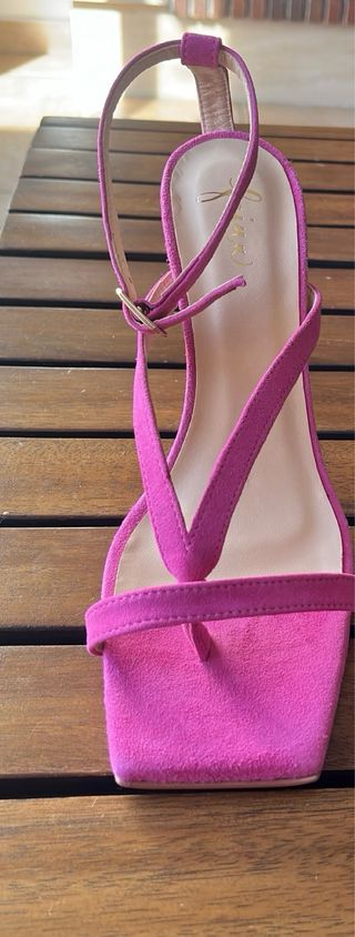 Tacones Rosa Fuchsia Piel Sintética