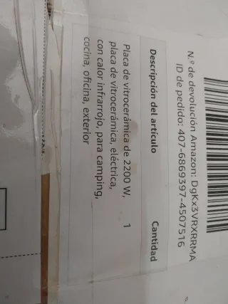 Placa vitrocerámica con control táctil