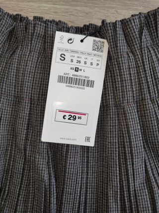 Falda Zara invierno gris talla S
