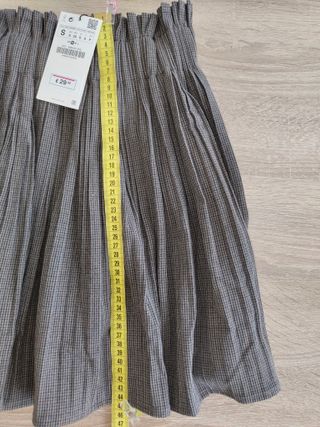 Falda Zara invierno gris talla S
