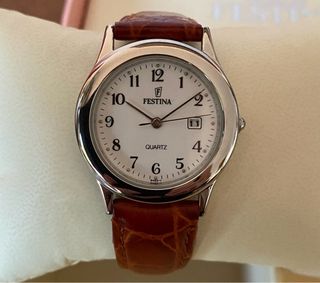 Orologio Festina Quarzo Nuovo Marrone Bianco