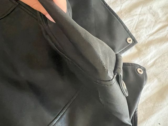 Cazadora Biker Polipiel Negra Stradivarius