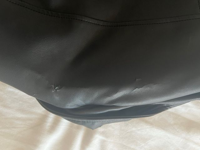 Cazadora Biker Polipiel Negra Stradivarius