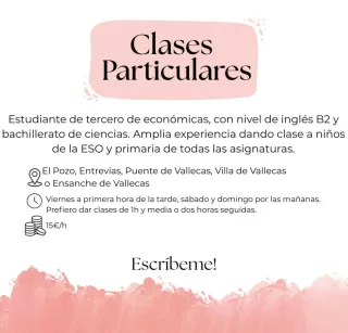 Clases particulares para niños y adolescentes
