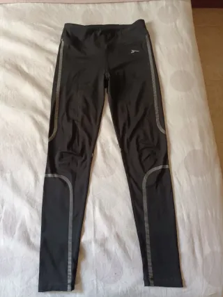 Mallas Running Mujer Reflectantes Negras