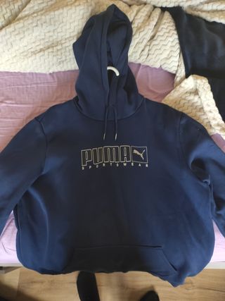 Sudadera Puma Azul Oscuro con Capucha