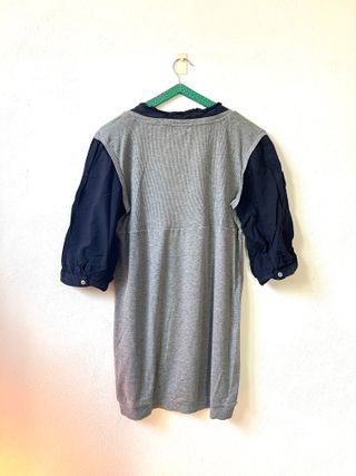 Camiseta larga superpuesta, manga media, talla XL
