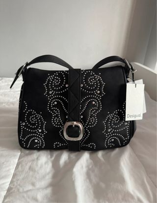 Bolso Desigual negro tachuelas