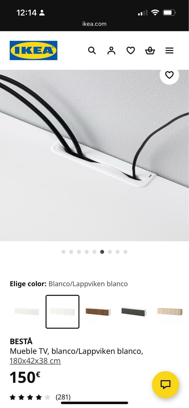 Mobile TV bianco Ikea Besta