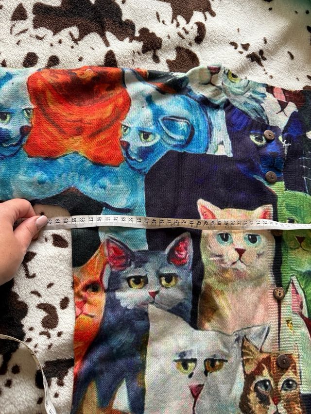 Cárdigan estampado gatitos multicolor