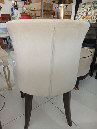 Conjunto 2 sillones y puf beige