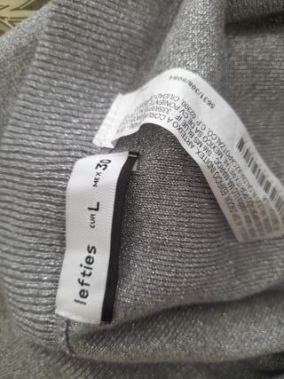 Falda tubo punto plata talla L