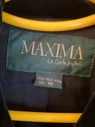 Abrigo Terciopelo Vintage Maxima Negro