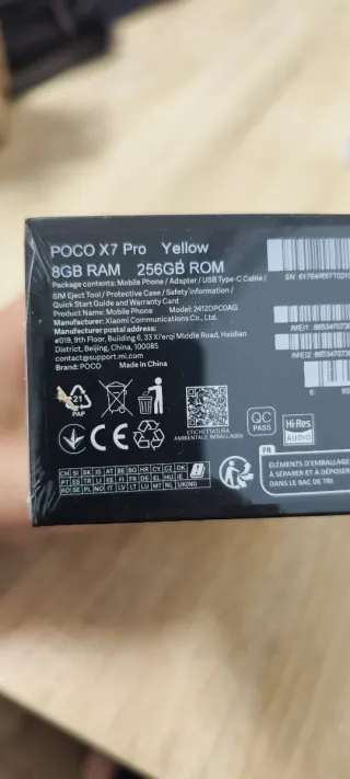 POCO X7 Pro 5G Nuovo nero e giallo