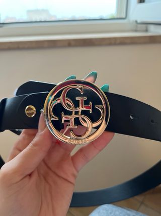 Cintura Guess Nera e Oro Taglia M