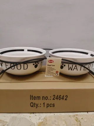 Set ciotole in ceramica grandi acqua e cibo