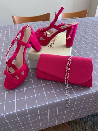Zapatos de fiesta fucsia talla 38