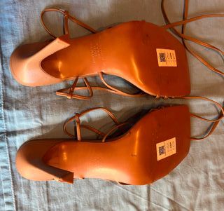 Sandalias ASOS DESIGN tiras naranjas talla 46