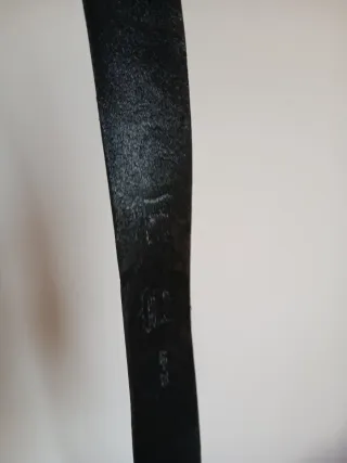 Cintura in pelle nera e marrone
